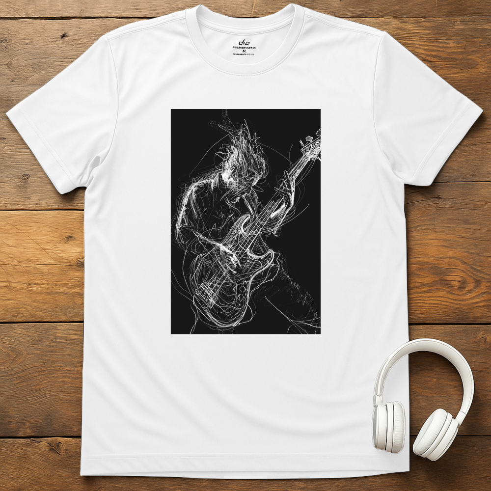 Tangled Bassist T-Shirt - White