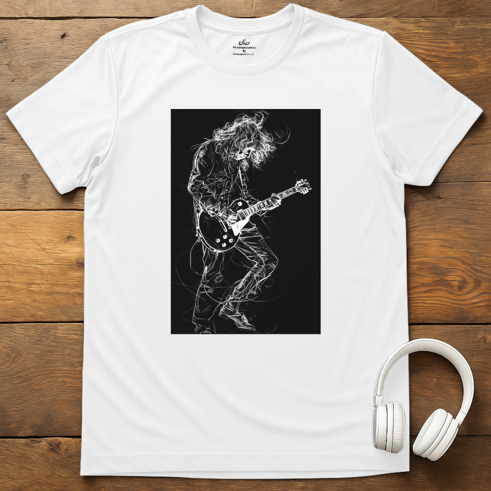 Tangled Guitarist T-Shirt - White