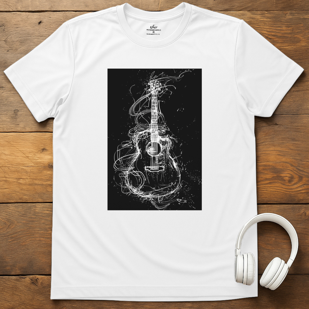 Tangled Guitar T-Shirt - White