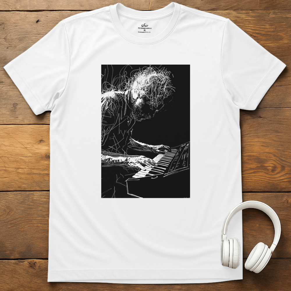 Tangled Keyboardist T-Shirt - White