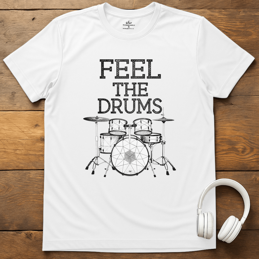 Feel The Drums T-Shirt - White