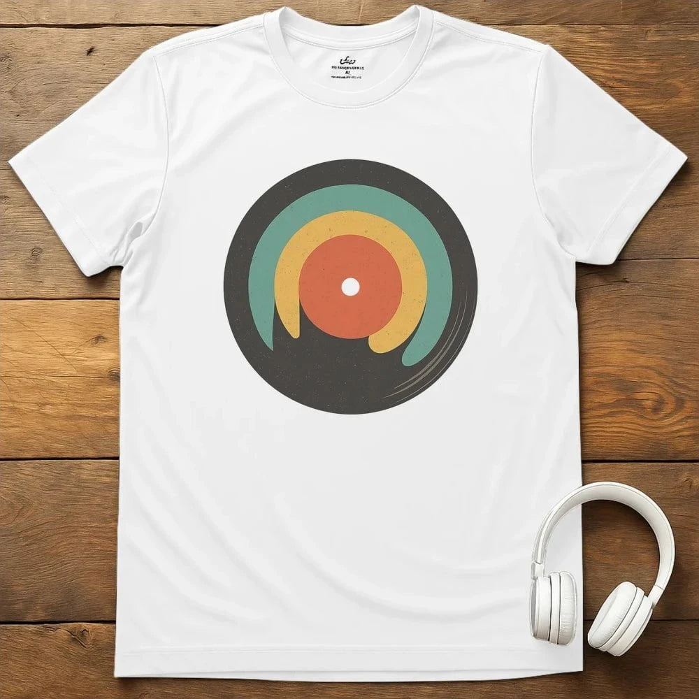 Retro Record T-Shirt - White
