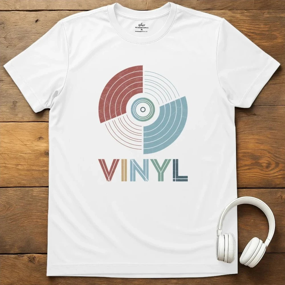 Retro Vinyl T-Shirt - White
