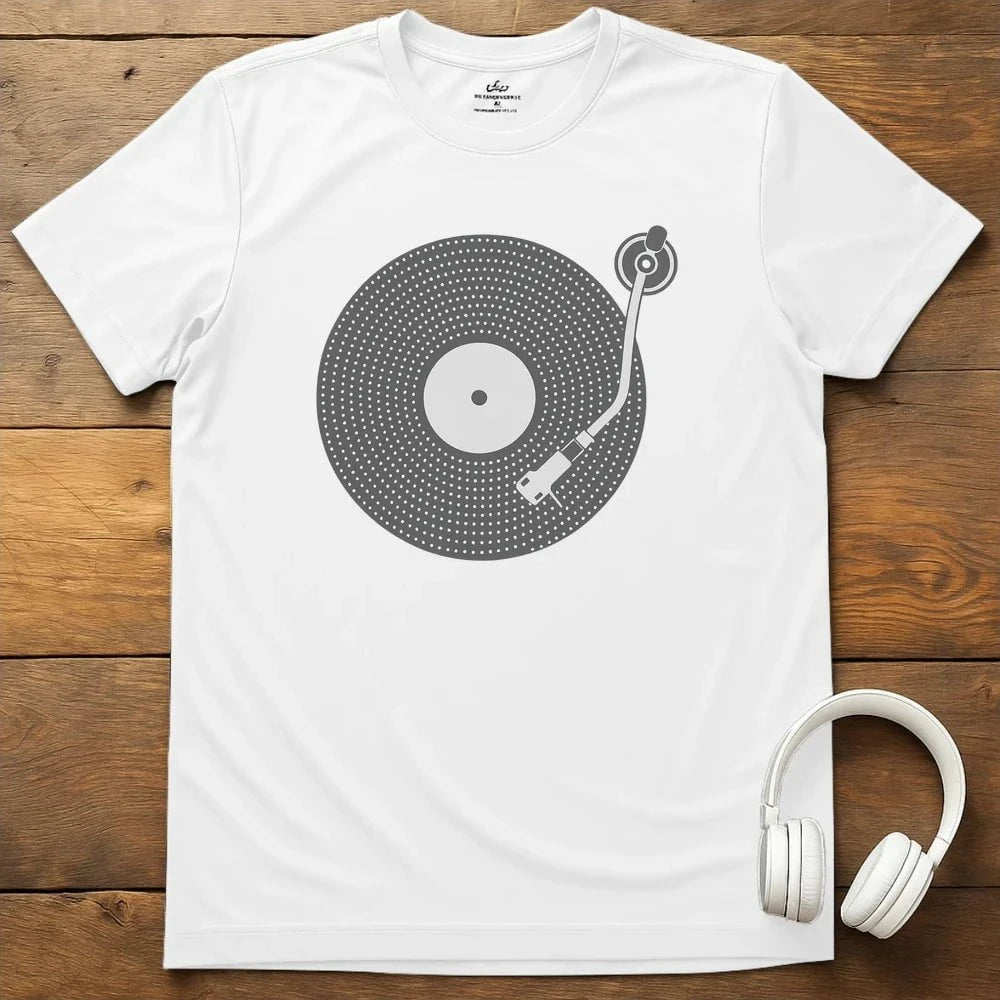 Vinyl Style T-Shirt - White