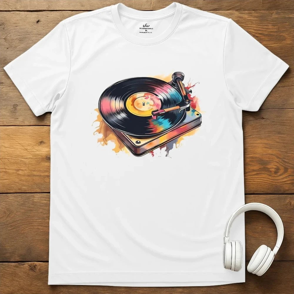 Pastel Turntable T-Shirt - White