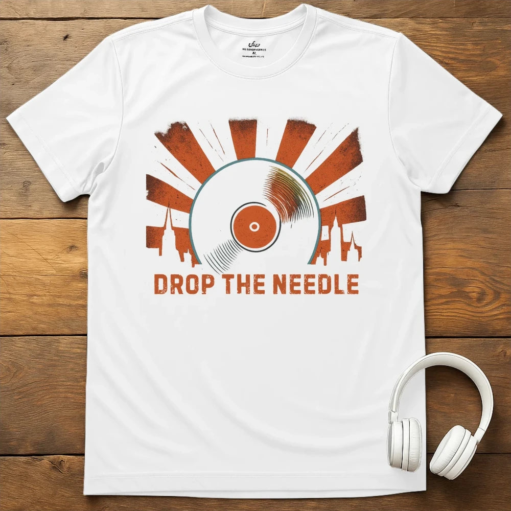 Drop The Needle T-Shirt - White