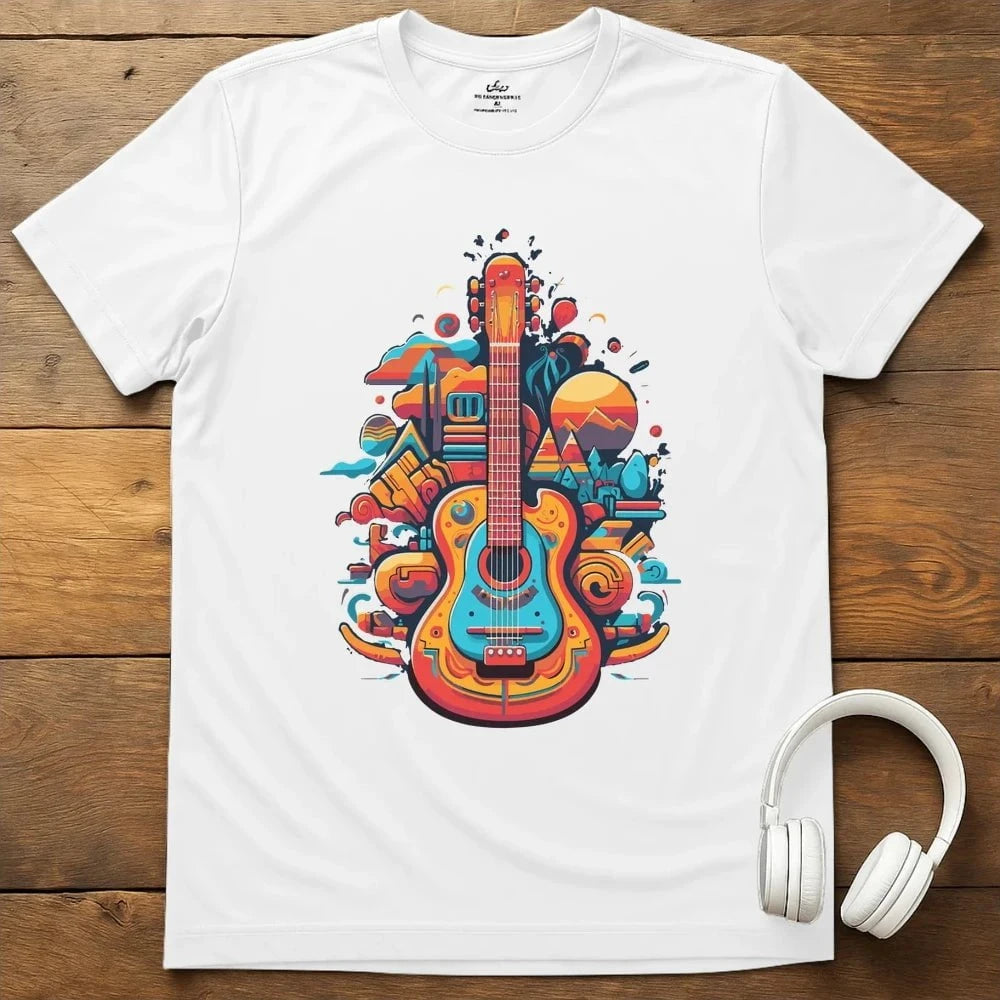 Guitar Vibing T-Shirt - White