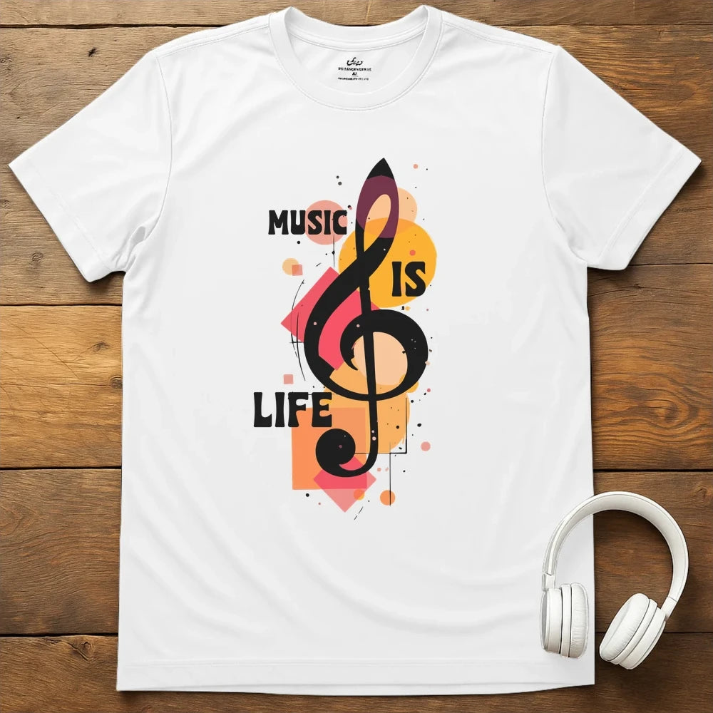 Music Is Life T-Shirt - White