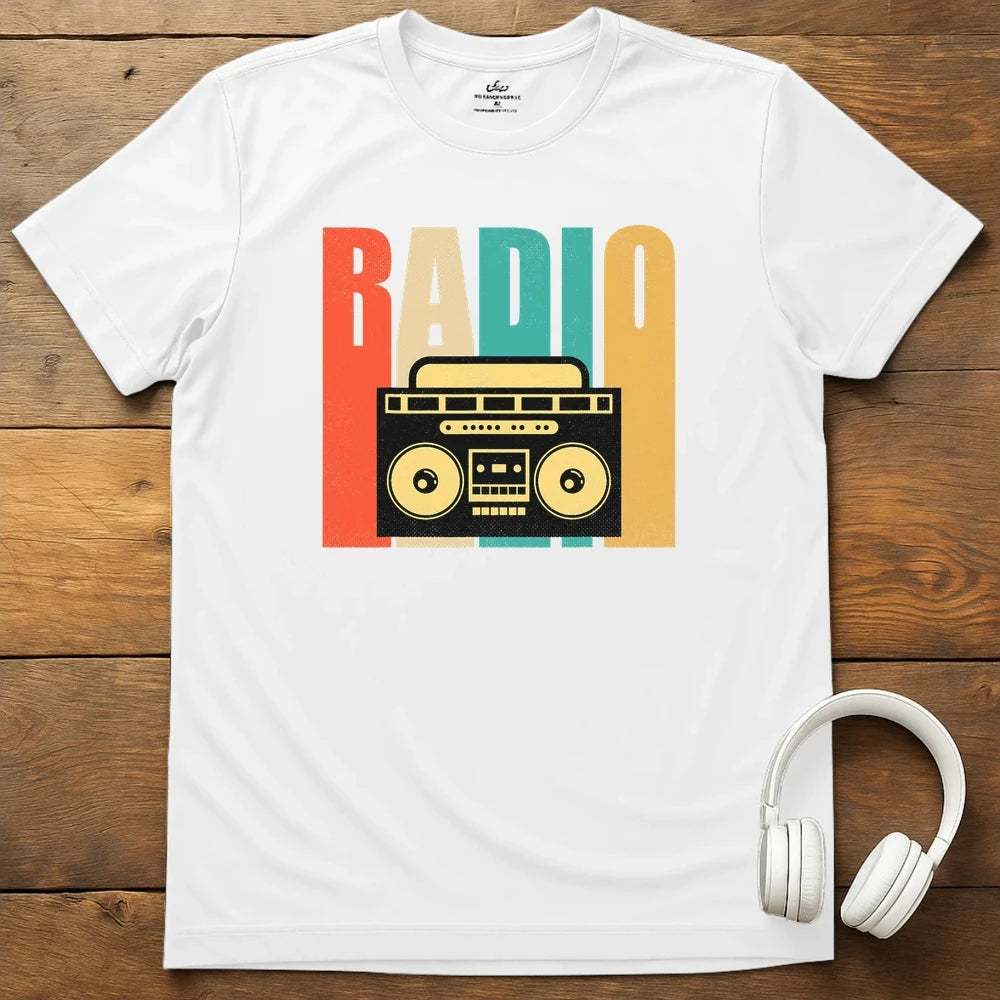 Retro Radio T-Shirt - White