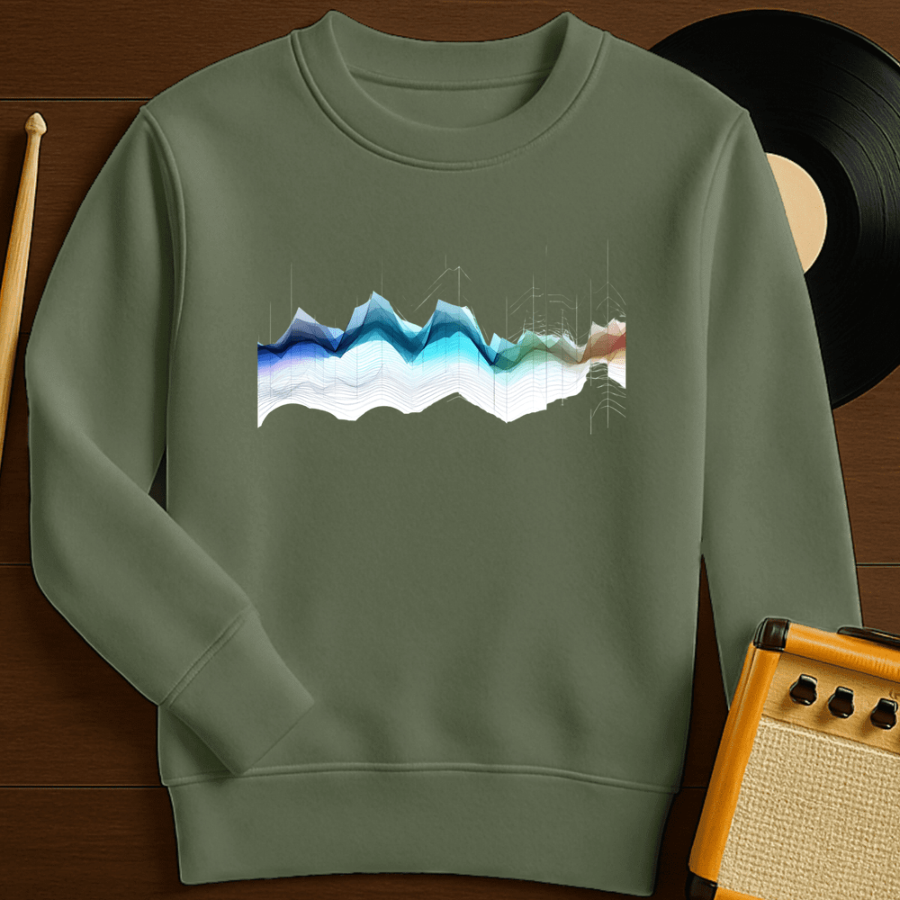 Geo Soundwaves Crewneck
