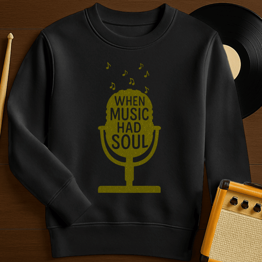 When Music Had Soul Crewneck - Black