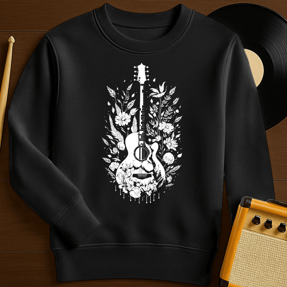 Silhouette Guitar Crewneck - Black