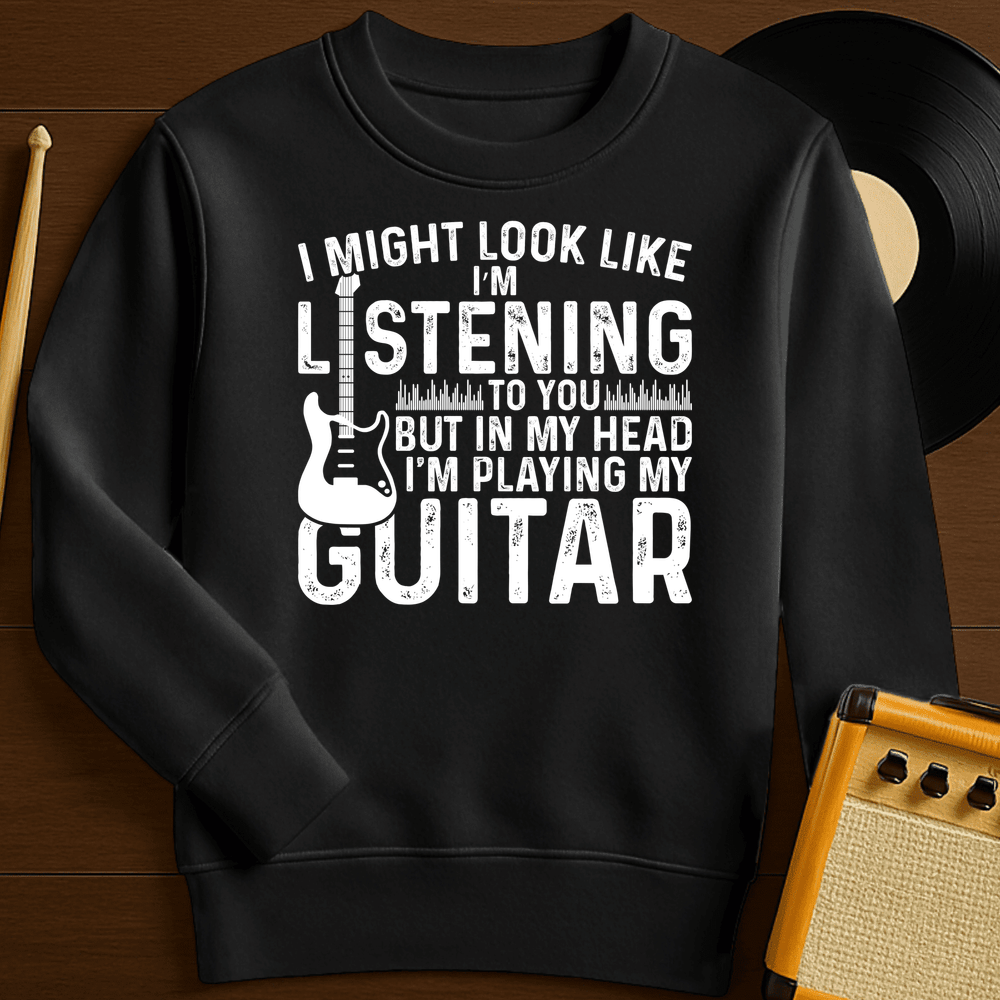 Not Listening Crewneck - Black