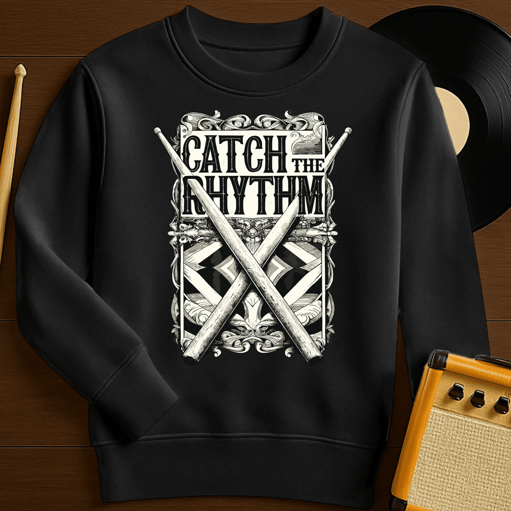 Catch The Rhythm Crewneck - Black