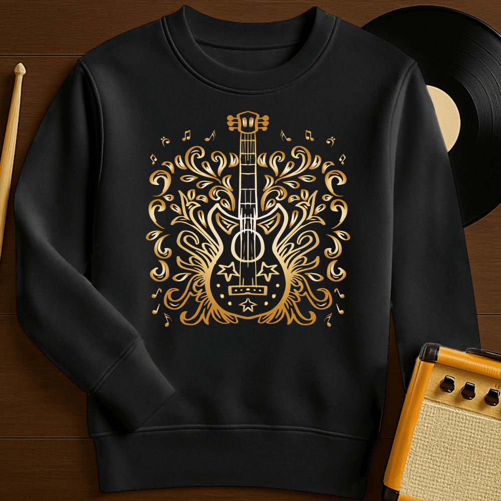 Golden Guitar Crewneck - Black