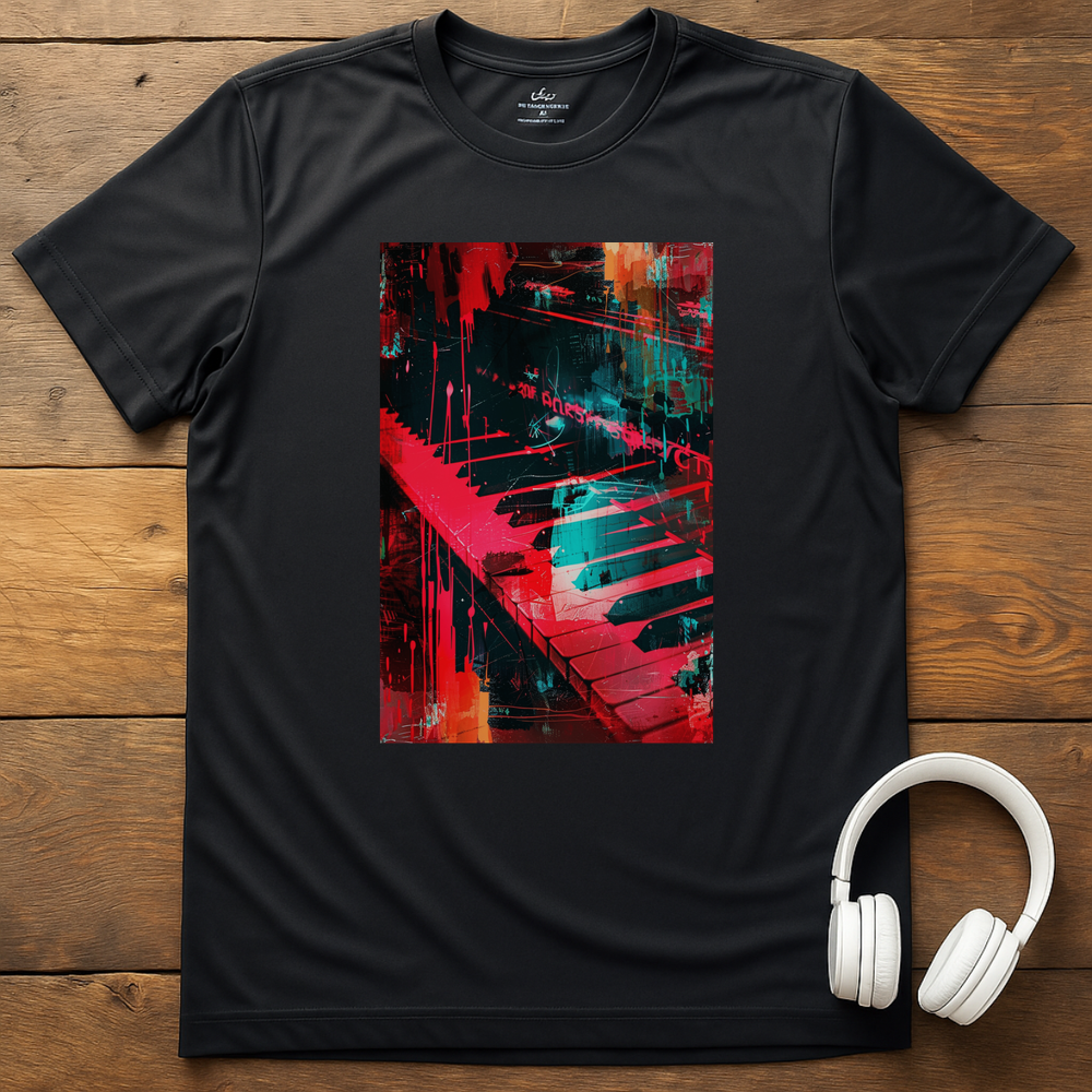 Vibrant Keys T-Shirt - Black