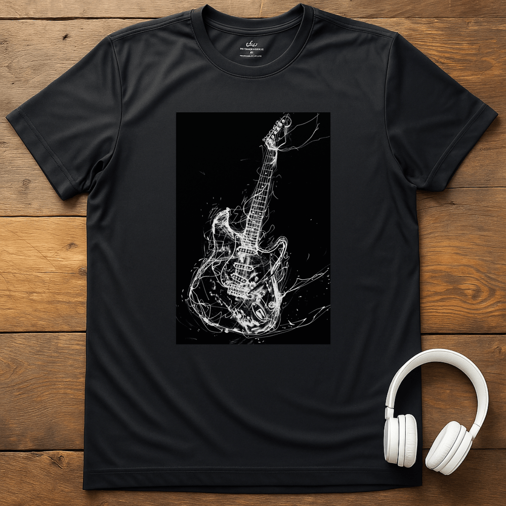 Tangled Electric Guitar T-Shirt - Black