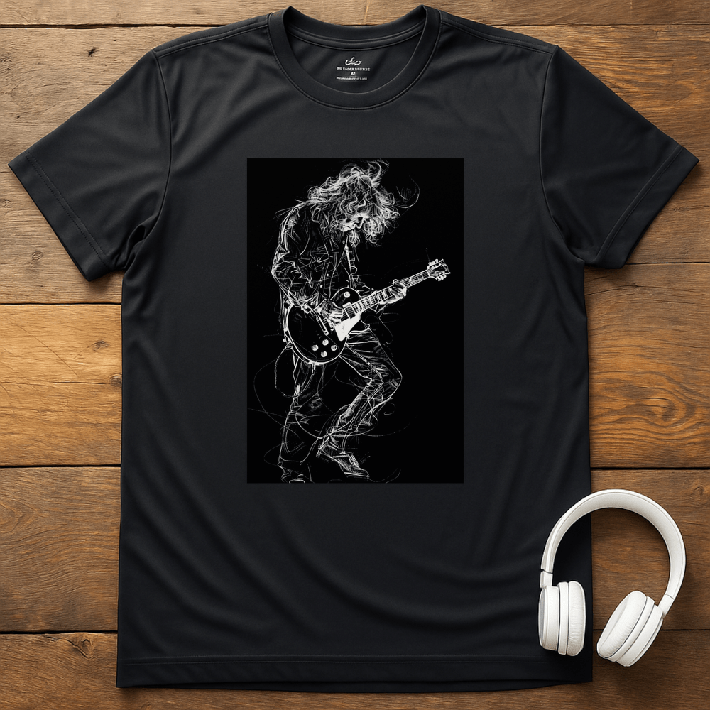 Tangled Guitarist T-Shirt - Black