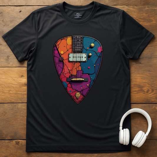 Plectrum Guitar T-Shirt - Black
