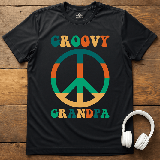 Groovy Grandpa T-Shirt - Black