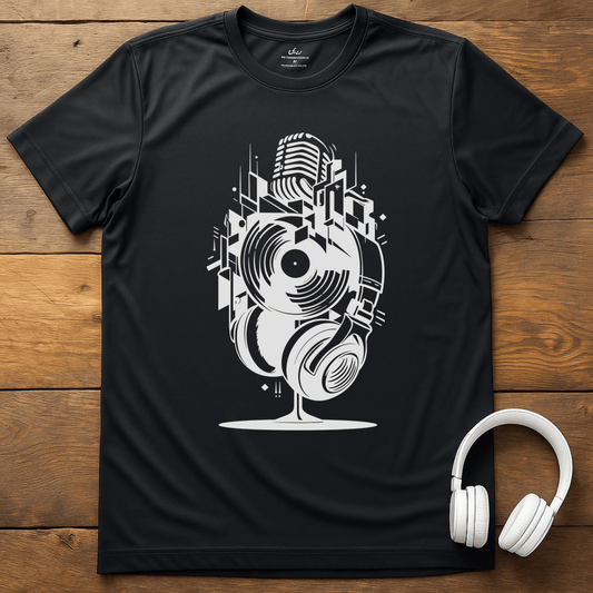 Music Stack T-Shirt - Black