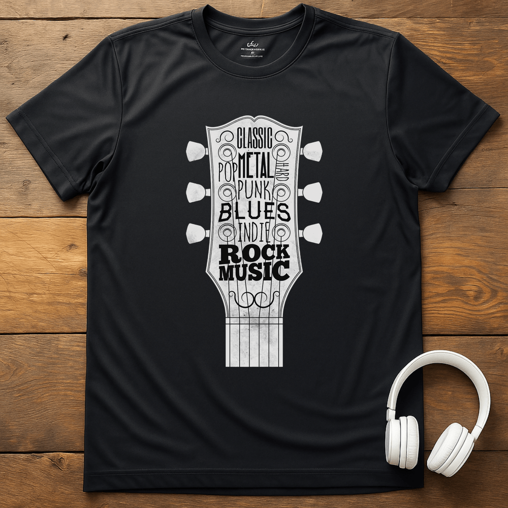 Guitar Style T-Shirt - Black