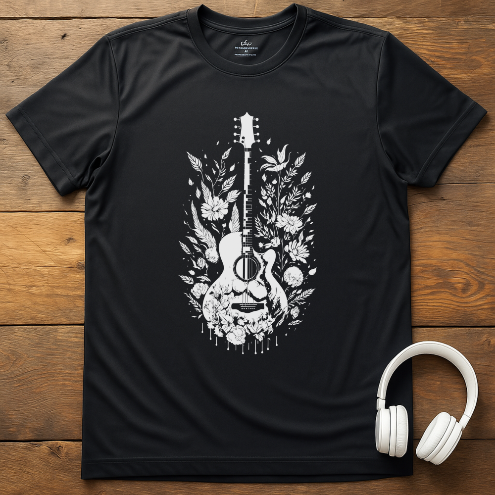 Silhouette Guitar T-Shirt - Black