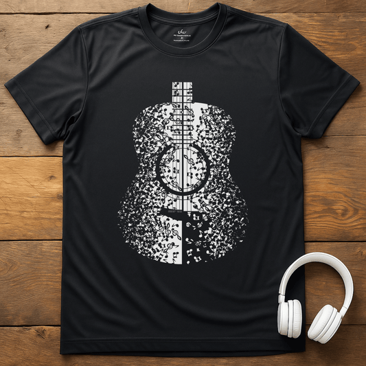 Guitar Notes T-Shirt - Black