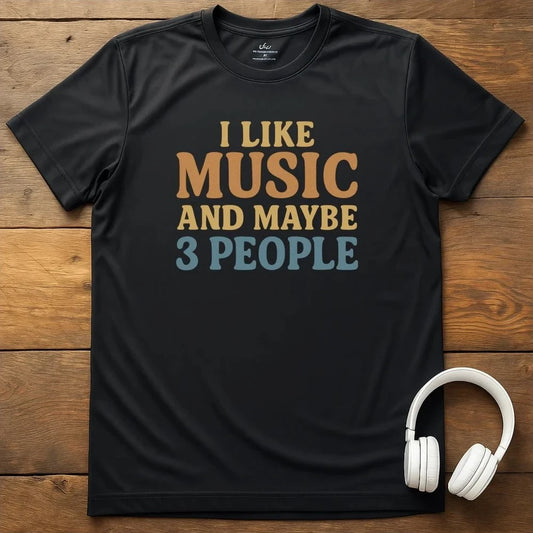 I Like Music T-Shirt - Black