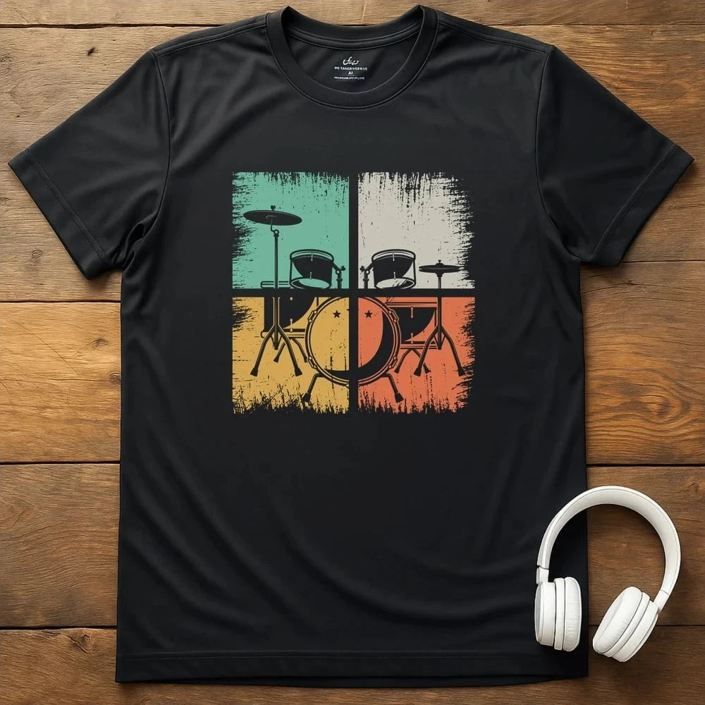 Drum Grunge T-Shirt - Black