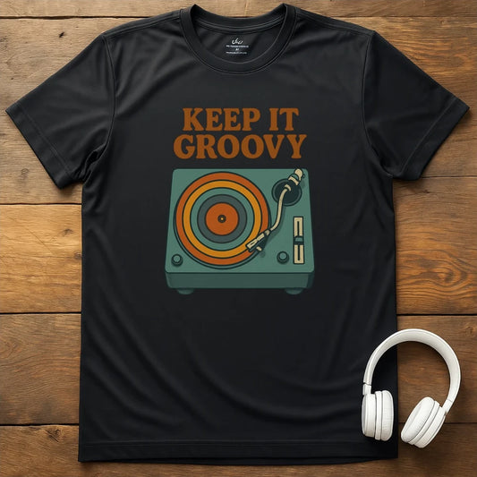 Keep It Groovy T-Shirt - Black