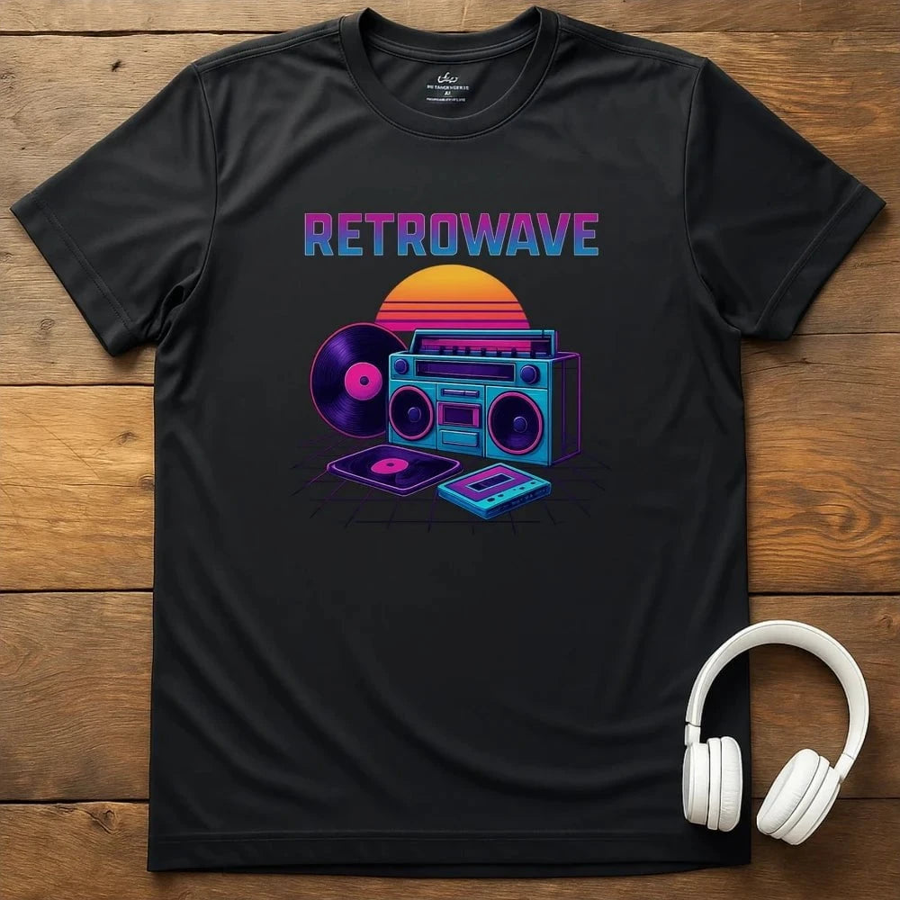 Retrowave T-Shirt - Black