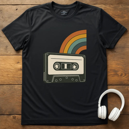 Color Cassette T-Shirt - Black