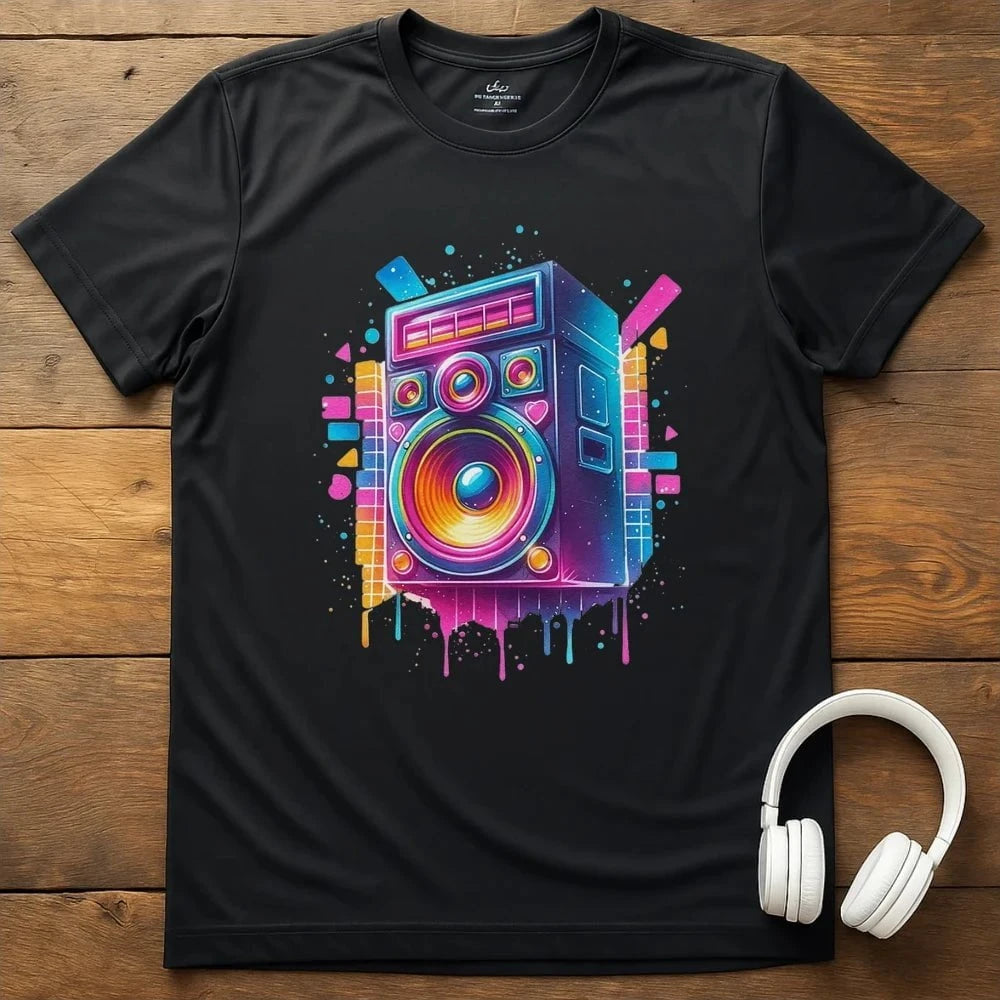 80s Speaker T-Shirt - Black