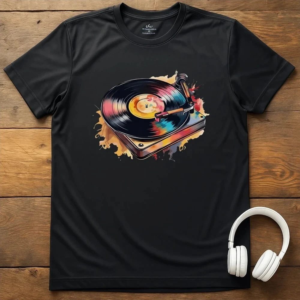 Pastel Turntable T-Shirt - Black