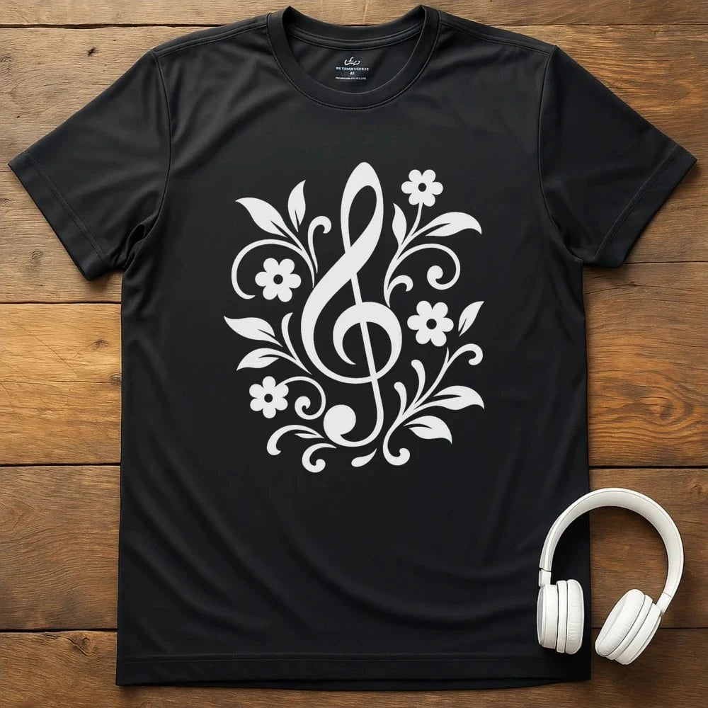 Treble Clef T-Shirt - Black
