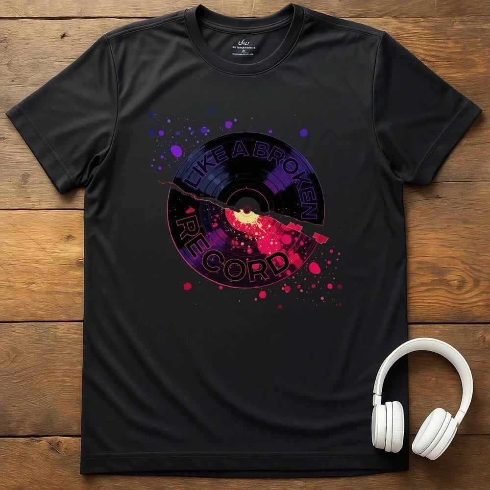 Broken Record T-Shirt - Black
