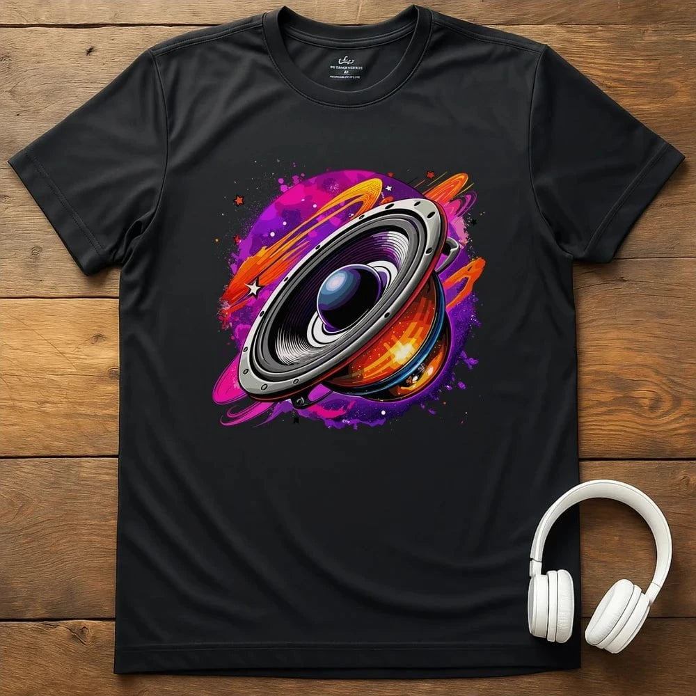 Planetary Speaker T-Shirt - Black