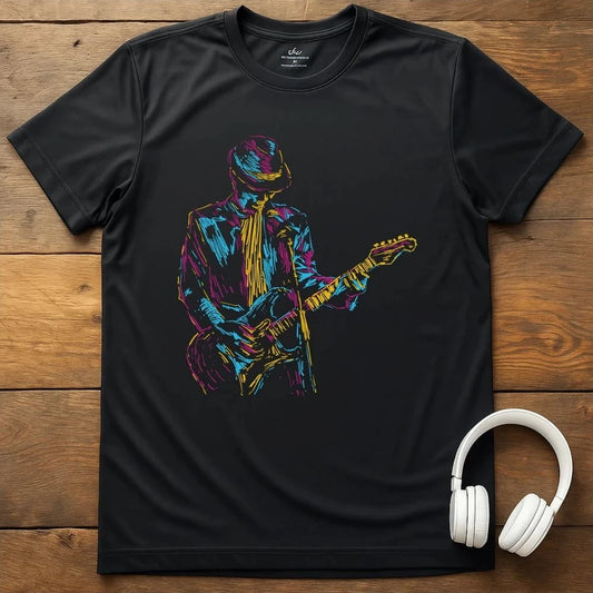 Blues Player T-Shirt - Black