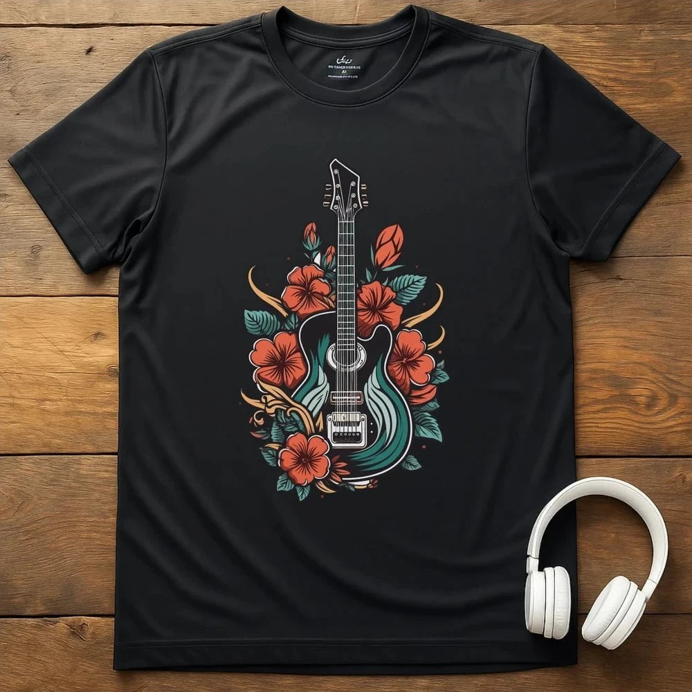 Valentino Guitar T-Shirt - Black