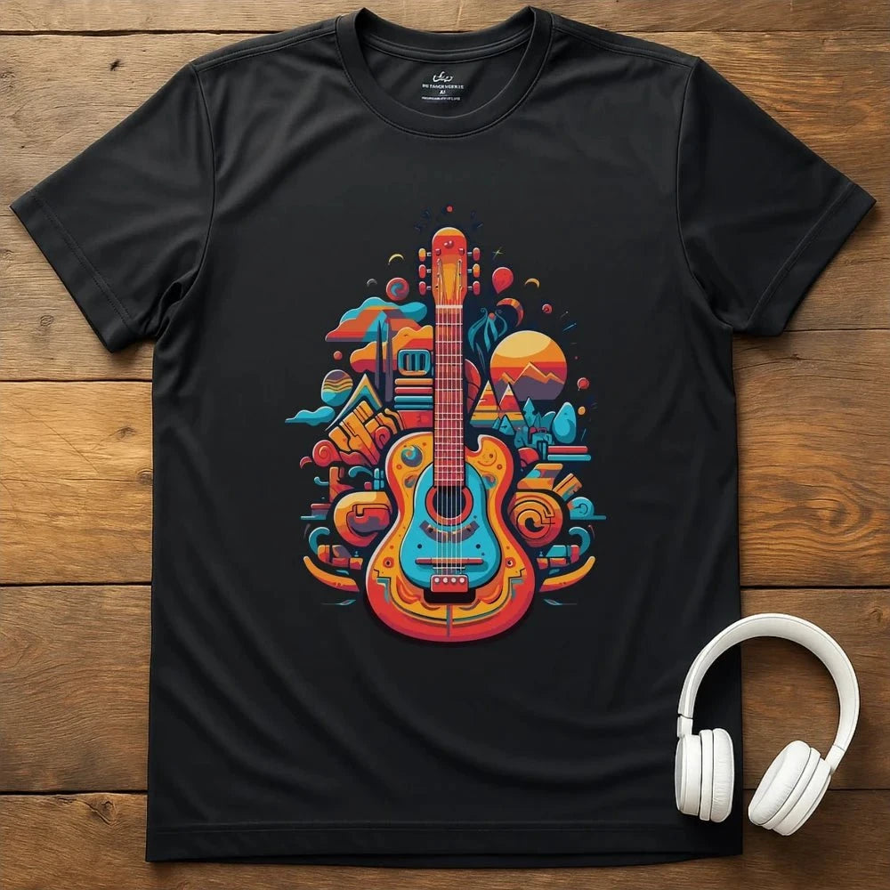 Guitar Vibing T-Shirt - Black