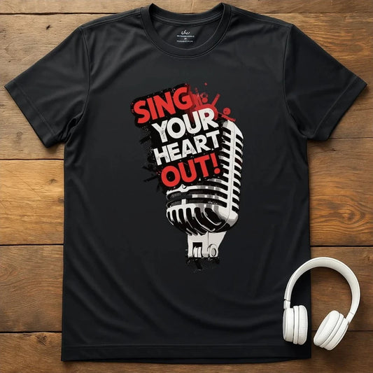 Sing Your Heart T-Shirt - Black