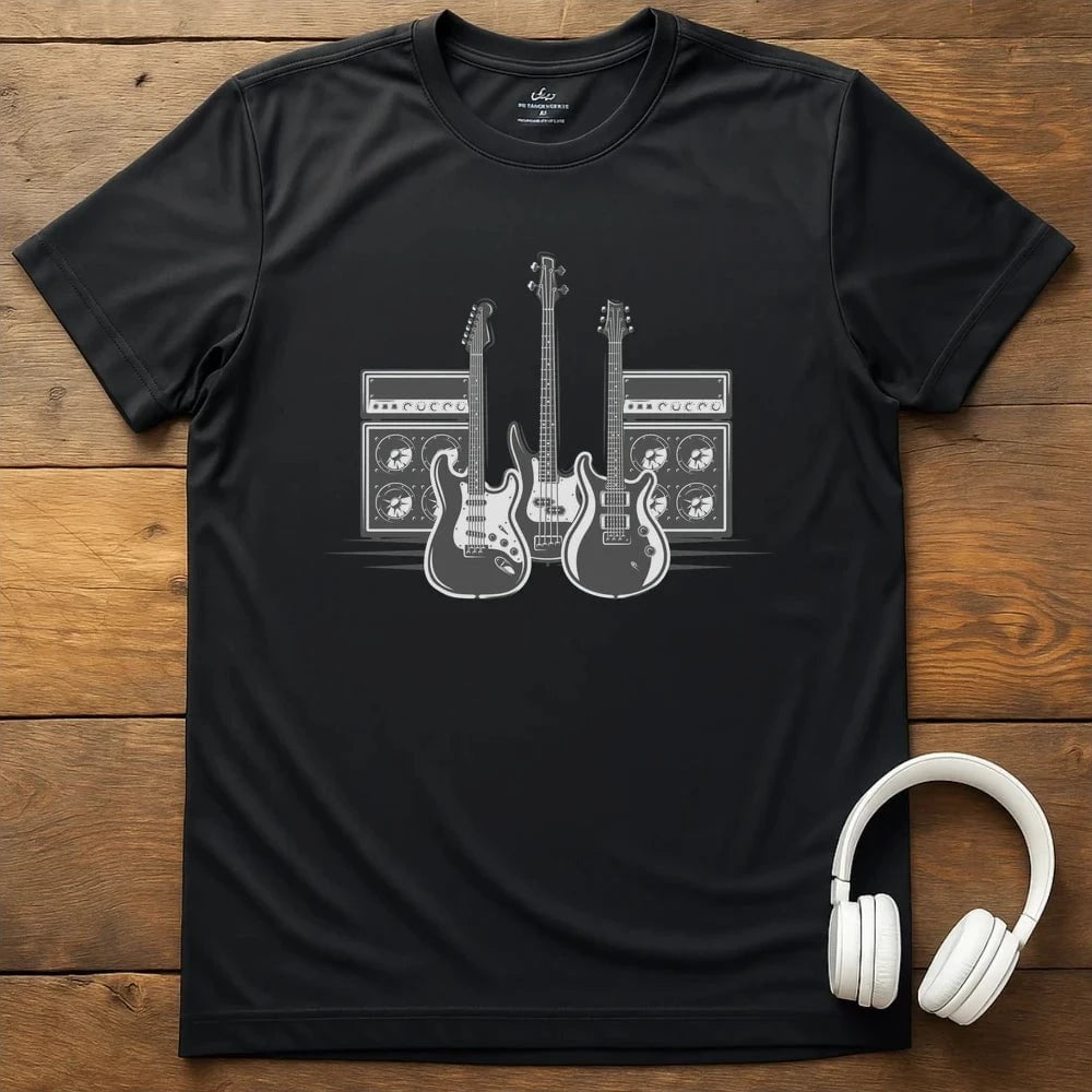 Guitar Band T-Shirt - Black