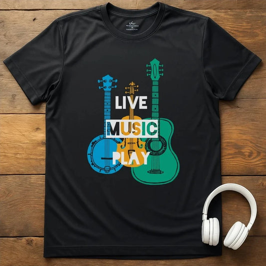 String Trio T-Shirt - Black