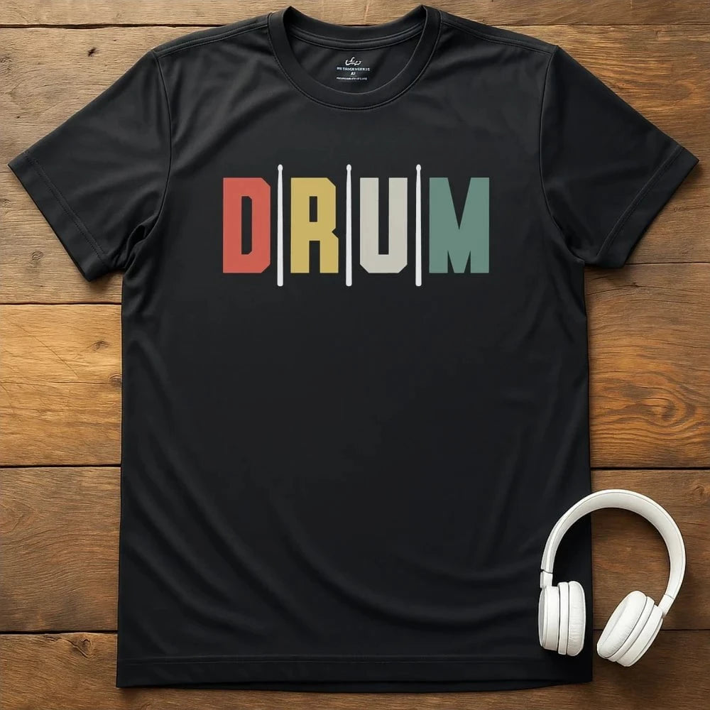 Drum Sticks T-Shirt - Black