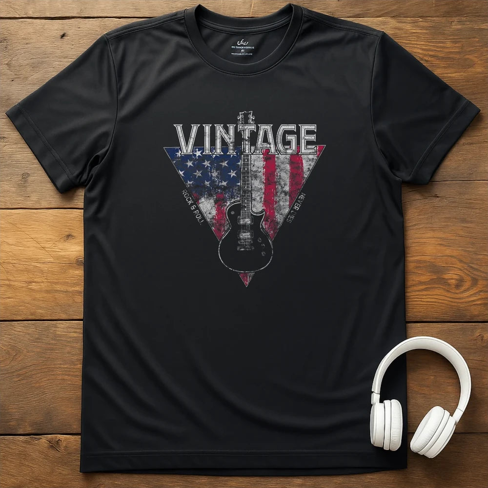 Vintage Flag T-Shirt - Black