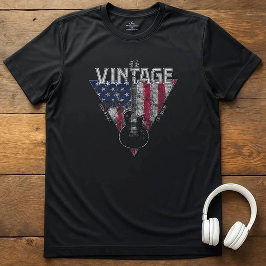 Vintage Flag T-Shirt - Black