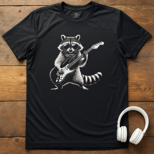 Racoon Rock T-Shirt - Black