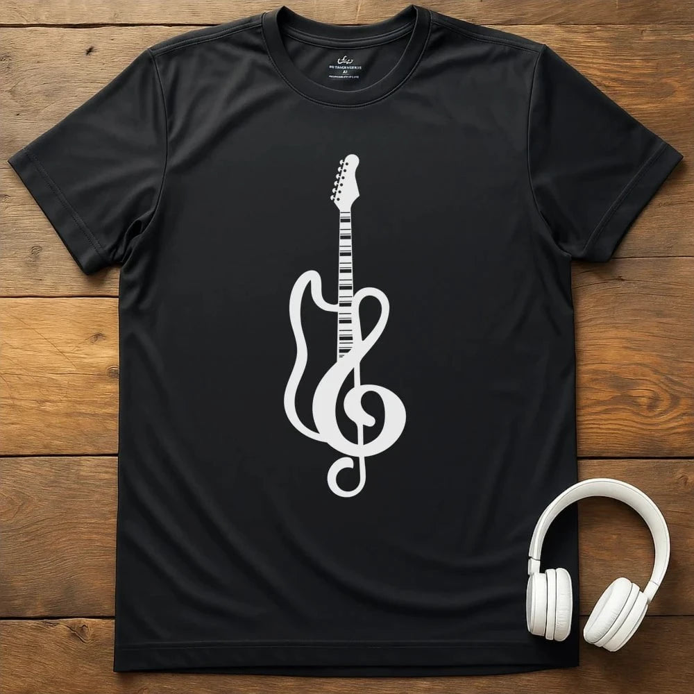 Guitar Clef T-Shirt - Black