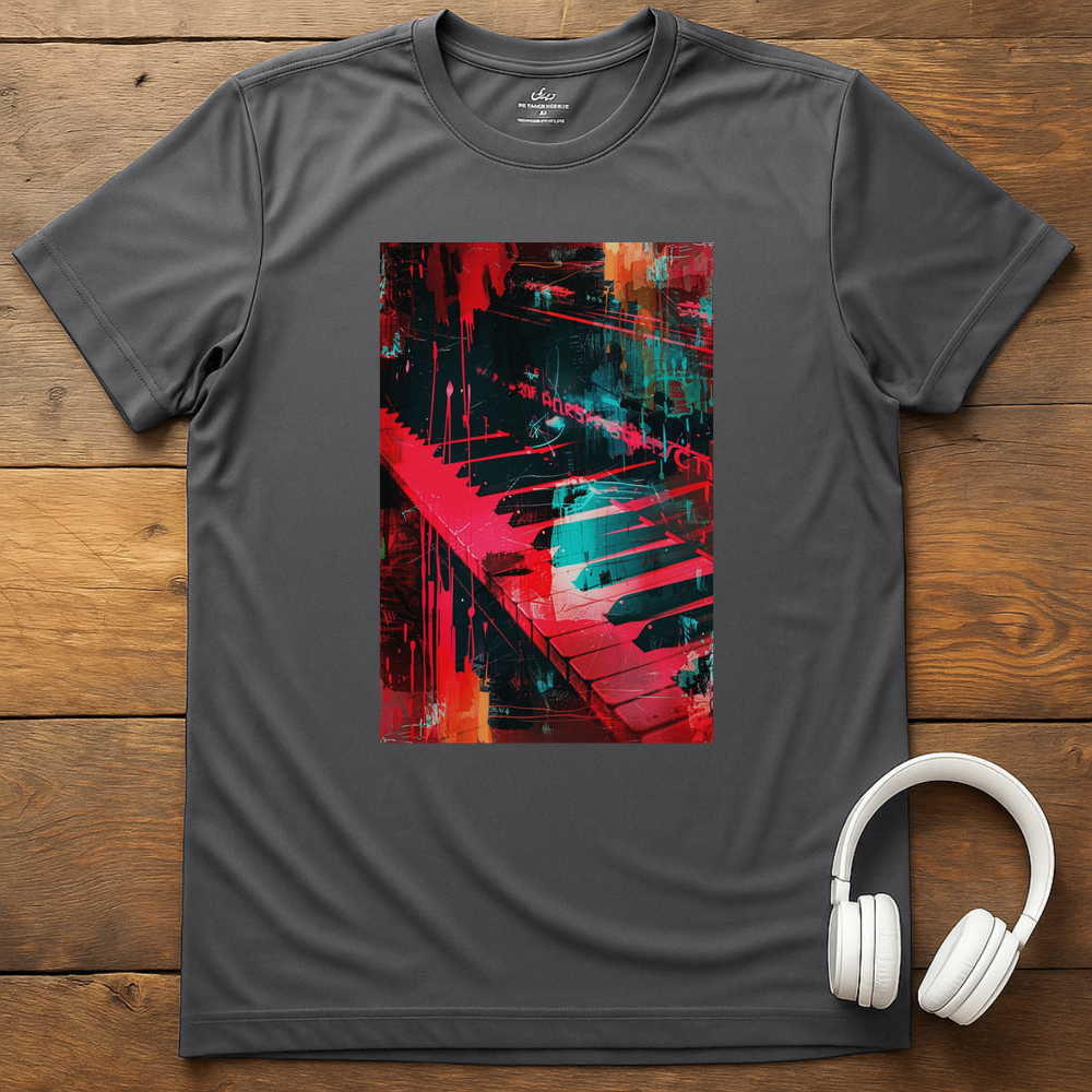 Vibrant Keys T-Shirt - Charcoal